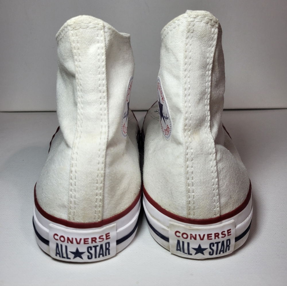 Converse Chuck Taylor All-Star High Top White Sneakers Women's 10.5 Men's 8.5 - Picture 5 of 12